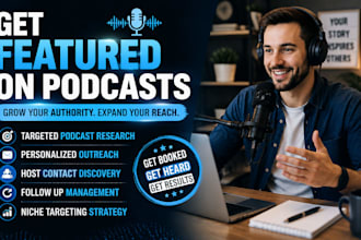 podcast guest outreach and book you on relevant podcasts