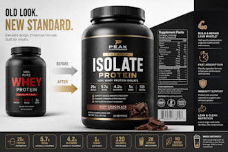 supplement packaging and amazon ready bottle label design