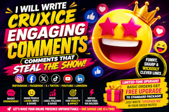write controversial comments for your post, brand or reply