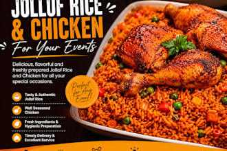 cook jollof rice and chicken for your events