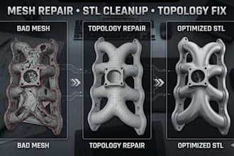 create, repair, modify fix edit stl file repair 3d scan cleanup obj 3mf printing