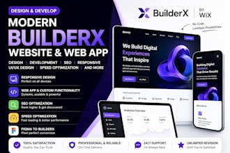create builderx website responsive ui ux landing page seo figma development
