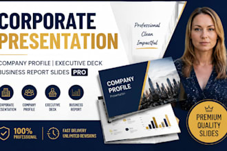 corporate presentation company profile executive deck business report slides pro