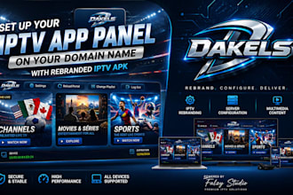 set up your iptv app panel on your domain name with rebranded iptv apk