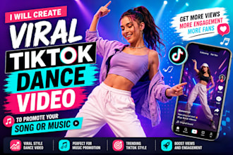create a viral tiktok dance video to promote your song and music