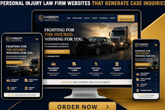 design personal injury lawyer wordpress website for accident, injury claims