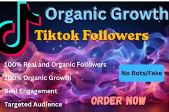 do organic instagram SEO and tiktok promotion for real followers growth