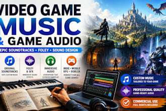 create video game music, sound effects, and immersive game audio