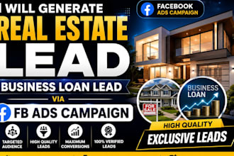 generate real estate lead business loan lead via fb ads campaign