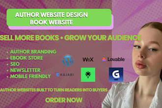 design a professional author website that sells your books