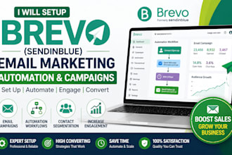 setup brevo, sendinblue email marketing automation and  campaigns