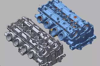 do reverse engineering from scan,images,stl,obj convert 3d scan to solid cad mod