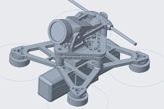 create custom drone frame,car frame,drone canopy 3d model in fusion 360 step stl