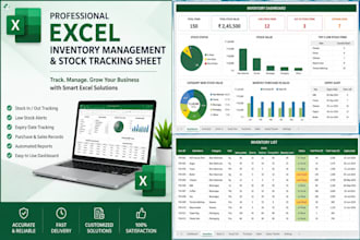 create professional excel inventory and stock tracking sheet