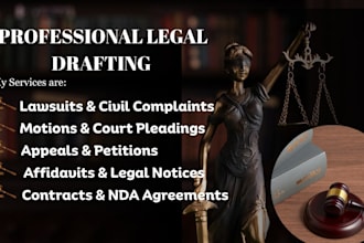 draft lawsuits, motions, complaints and court pleadings as a pro se attorney