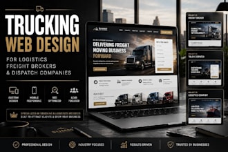 design a freight broker website or independent dispatch website