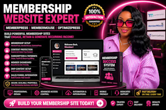 setup, design membership website with membermouse, memberpress, optimizepress