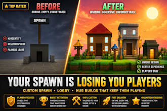 design a minecraft spawn that keeps new players from leaving