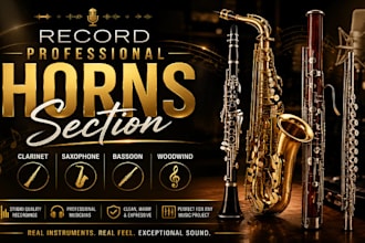 record professional horns section clarinet saxophone bassoon woodwind