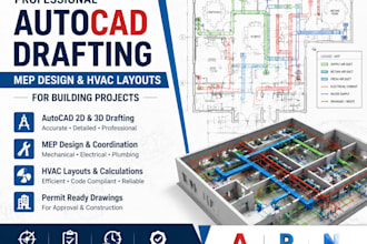 us autocad drafting, mep design and hvac layouts for building projects