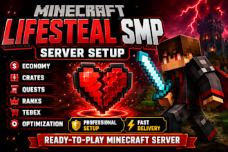 setup a professional minecraft lifesteal smp server
