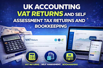 do UK accounting vat returns and self  assessment tax returns and bookkeeping