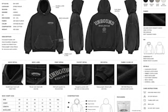 do streetwear tech pack fashion apparel design clothing tech pack