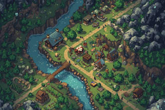create pixel art for indie games tilesets environments background and game asset