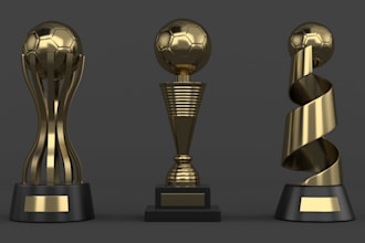 do 3d guitar trophy design, 3d award design, 3d cad model solidworks trophy