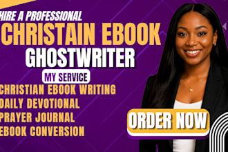 ghostwrite christian ebook, rewrite devotional, selfhelp and ebook conversion