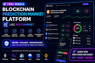 build a blockchain prediction market website like polymarket