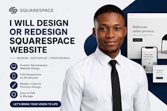 design modern squarespace website and redesign squarespace website