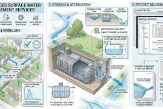design a foul water drainage system with a package treatment plant