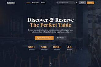 build a restaurant reservation website with mern stack