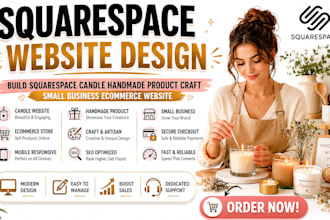 build squarespace candle handmade product craft small business ecommerce website