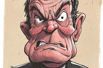 do digital political cartoon for political cartoon
