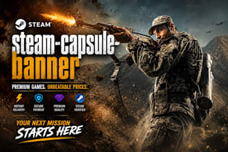 design steam capsule banner steam capsule art game poster steam artwork