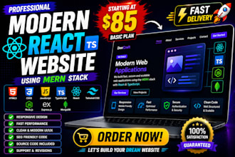 build responsive react js website or landing page