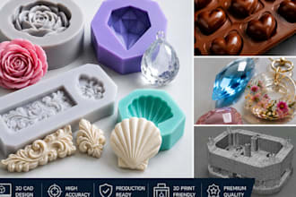 design custom silicone molds for resin, chocolate, jewelry and casting