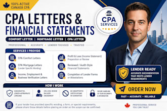 sign, write cpa usa letter, financial profit and loss, ca cpa letter for lender