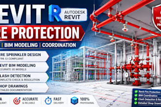 create revit fire protection models and bim coordination drawings