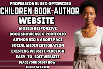 children book author website, author website design, book author website, writer