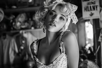 draw a pin up girl and pin up girl