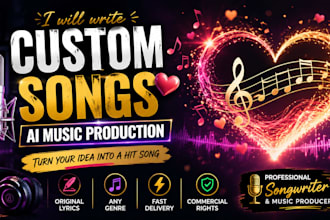 write a professional custom song with ai music production