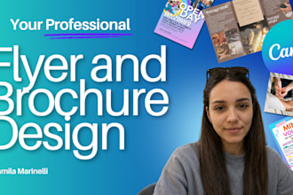 design professional flyer, brochure and post card