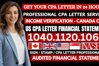 write income verification letter, cpa letter, canada cpa letter, comfort letter