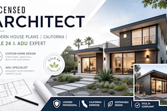 provide modern house plans and custom home design as a licensed california archi