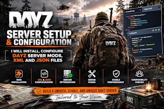 install, configure dayz server mods, XML and json files