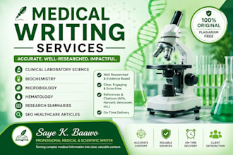 write professional medical and clinical laboratory science articles