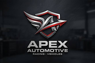 design a professional car logo for automotive, racing, and vehicle brands